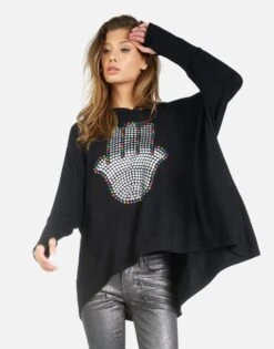 Wilma Hamsa Elements 16 Wilma Hamsa Elements -Sweater Store 1092 HAC 14175 BLK 04