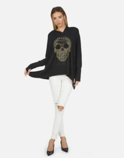 Wilma X Beaded Chain Skull 9 Wilma X Beaded Chain Skull -Sweater Store 1092 HAC 14336 BLK 02