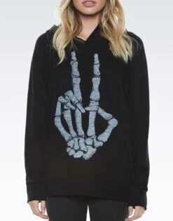 Corbin Skeleton Peace 9 Corbin Skeleton Peace -Sweater Store 1201 COF 11630 BLK 03