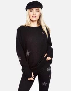 Ladona Crystal Elements -Sweater Store 1209 CSM 12340 BLK 05 1