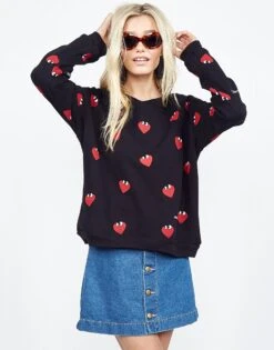 Noleta Mini Heartface 13 Noleta Mini Heartface -Sweater Store 1217 CSA 12089 BLK