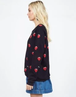Noleta Mini Heartface 11 Noleta Mini Heartface -Sweater Store 1217 CSA 12089 BLK side