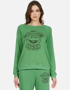 Noleta Grouch Of The Year -Sweater Store 1217 CSAH 12813 LFGRN oscar the grouch ls top lauren moshi 01