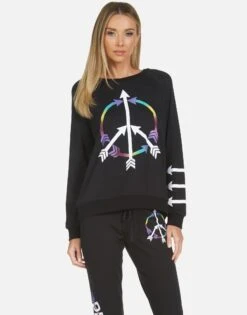 Noleta Arrow Peace -Sweater Store 1217 MSF 13722 BLK 01