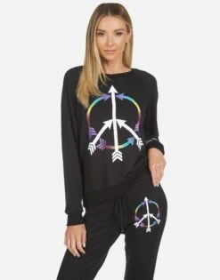 Noleta Arrow Peace -Sweater Store 1217 MSF 13722 BLK 02