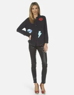 Sloane Painted Evil Eye 10 Sloane Painted Evil Eye -Sweater Store 1221 LTW 14312 ONYX 03