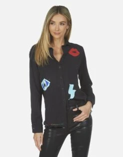 Sloane Painted Evil Eye 13 Sloane Painted Evil Eye -Sweater Store 1221 LTW 14312 ONYX 06