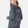 Zahara Inner Peace -Sweater Store 1291 HAC 22694 BLK inner peace bones pullover lauren moshi 05