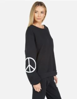 Sierra Skull Peace Hand -Sweater Store 1298 CSA 23782 BLK 03