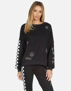 Sierra Crystal XO Elements -Sweater Store 1298 MSF 13769 BLK 01 1