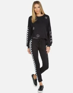 Sierra Crystal XO Elements -Sweater Store 1298 MSF 13769 BLK 04