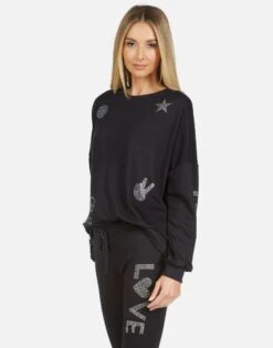 Sierra Crystal XO Elements -Sweater Store 1298 MSF 13769 BLK 05 1