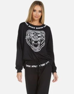 Sierra Crystal Tiger -Sweater Store 1298 MSF 13810 BLK 06