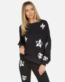 Sierra Bling Face 11 Sierra Bling Face -Sweater Store 1298 MSF 33807 BLK 03