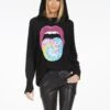 Namiko X Tie Dye Tongue -Sweater Store 1339 CSM X13583 BLK 01