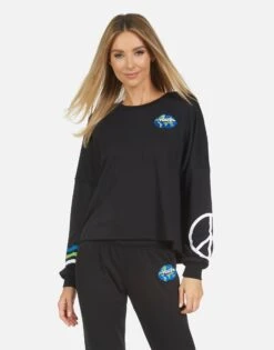 Lee World Peace Lips -Sweater Store 1341 MSF 34025 BLK 05