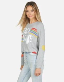 Everly Peace Love Stripe -Sweater Store 1381 HAC 14094 HEG 04