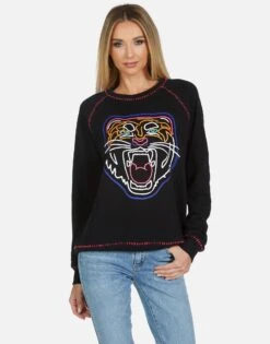 Jocelyn Neon Line Tiger -Sweater Store 1396 FTL 13815E798 BLK 03