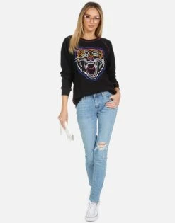 Jocelyn Neon Line Tiger -Sweater Store 1396 FTL 13815E798 BLK 04