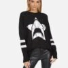 Halsey Star Shark -Sweater Store 1427 CSM 13875F BLKCRME 01