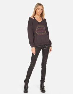 Patricia Rainbow Lip Outline -Sweater Store 1437 FTL 1E126 ONYX 01