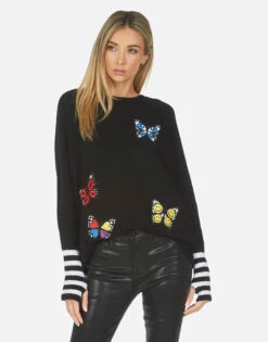 Paloma Butterfly Patches -Sweater Store 1462 CSM 1P152 BLKCRME 05 d15bcb77 84ce 471f 941f 9131fb2afbf3