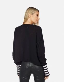 Alda Zebra Lip 7 Alda Zebra Lip -Sweater Store 1517 CSM 14620 BLKCRME 03