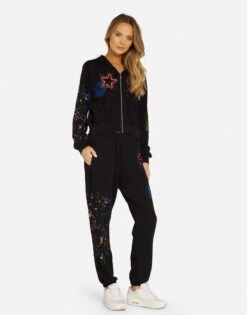 Lachelle Splatter Elements -Sweater Store 1544 FTL 35017 BLK 02
