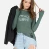 Mckinley Peace Love Spray -Sweater Store 2158 THR 12753 HUNT spray peace love fitted tee lauren moshi 05
