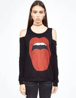 Analise Red Tongue 9 Analise Red Tongue -Sweater Store 2244 VCT 12135 BLK front