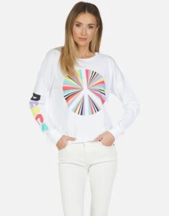 Luella Rainbow Ray Peace 11 Luella Rainbow Ray Peace -Sweater Store 2254 CTT 13670 WHT 02