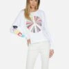 Luella Rainbow Ray Peace -Sweater Store 2254 CTT 13670 WHT 04