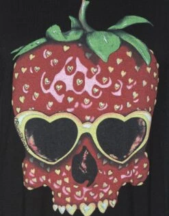 Deanna Strawberry Skull -Sweater Store 3047 RSN 11919 BLK prod zoom