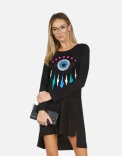 Adora X Crystal Electric Star Eye -Sweater Store 3052 RSN X13189 BLK 01