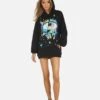 Desiree X Watercolor Eye -Sweater Store 3069 CSA X14096 BLK
