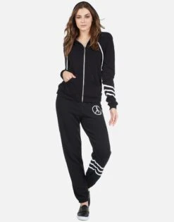 Gia World Peace -Sweater Store 4009 CSA 32798 BLK world peace sweatpant lauren moshi 04