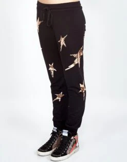 Jess Foil Scribble Stars -Sweater Store 4074 MSF 32241 BLK 03