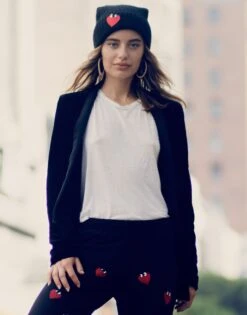 Blix Heartface Patch -Sweater Store 9073 CSM 3P49 BLK 2