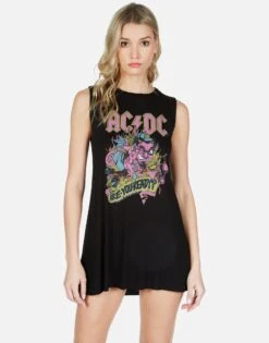 Deanna AC/DC Devil -Sweater Store ACDC are you ready sleeveless mini dress lauren moshi 3047 RSN 13072 BLK 01