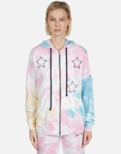 Koa Lightning Bolt Star -Sweater Store Lauren Moshi Lightning Bolt Star Tie Dye Hoodie 1337 CCFH 22999 KLDSCP 01