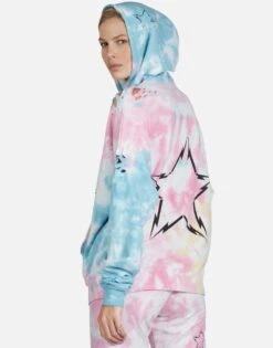 Koa Lightning Bolt Star -Sweater Store Lauren Moshi Lightning Bolt Star Tie Dye Hoodie 1337 CCFH 22999 KLDSCP 05