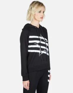 Mynx Lightning Bolt Star 22 Mynx Lightning Bolt Star -Sweater Store Lauren Moshi Lightning Bolt Stripe Star Hoodie 1342 MSF 12996 BLK 03