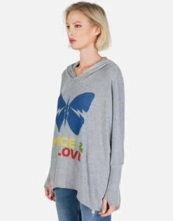 Wilma Peace & Love Butterfly 19 Wilma Peace & Love Butterfly -Sweater Store Lauren Moshi Peace and Love Butterfly Womens Hoodie 1092 HAC 12926 HEG 10