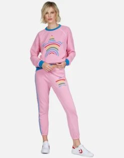 Raelynn Rainbow Star 12 Raelynn Rainbow Star -Sweater Store Lauren Moshi Rainbow Stripe Star LS Raglan Pullover Pink 1343 FTL 13001 CPKTBL 08