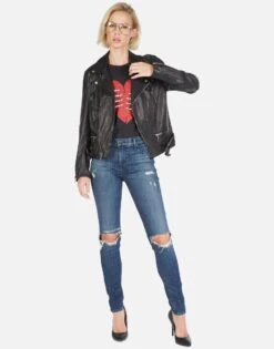 Posey Skeleton Hand Heart 21 Posey Skeleton Hand Heart -Sweater Store Lauren Moshi Skeleton Hand Heart Leather Jacket 1322 LTR 2P110 BLK 08