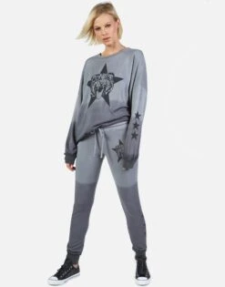 Jess Star Tiger -Sweater Store Lauren Moshi Star Tiger Sweatpant in Shadow Ombre 1298 MSF 12964 SHOMB 01