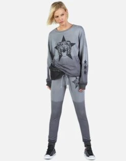 Jess Star Tiger -Sweater Store Lauren Moshi Star Tiger Sweatpant in Shadow Ombre 1298 MSF 12964 SHOMB 02