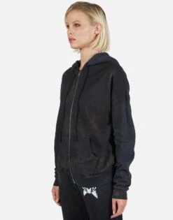 Koa Star Tiger -Sweater Store Lauren Moshi Star Tiger Zip Up Hoodie in Onyx Wash 1337 CCFH 22966 ONXWSH 03