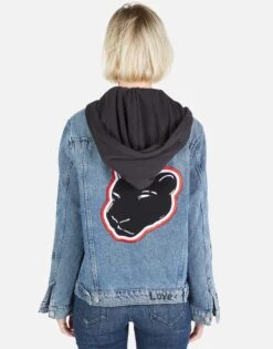 Stevie Varsity Panther -Sweater Store Lauren Moshi Varsity Panther Denim Jacket w Hood 1332 DNM 32906P11 VBLONX 03