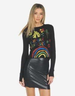 Mckinley Camp Hair Don't Care -Sweater Store camp hair dont care lauren moshi made in los angeles usa 2158 THR X14283 BLK 05